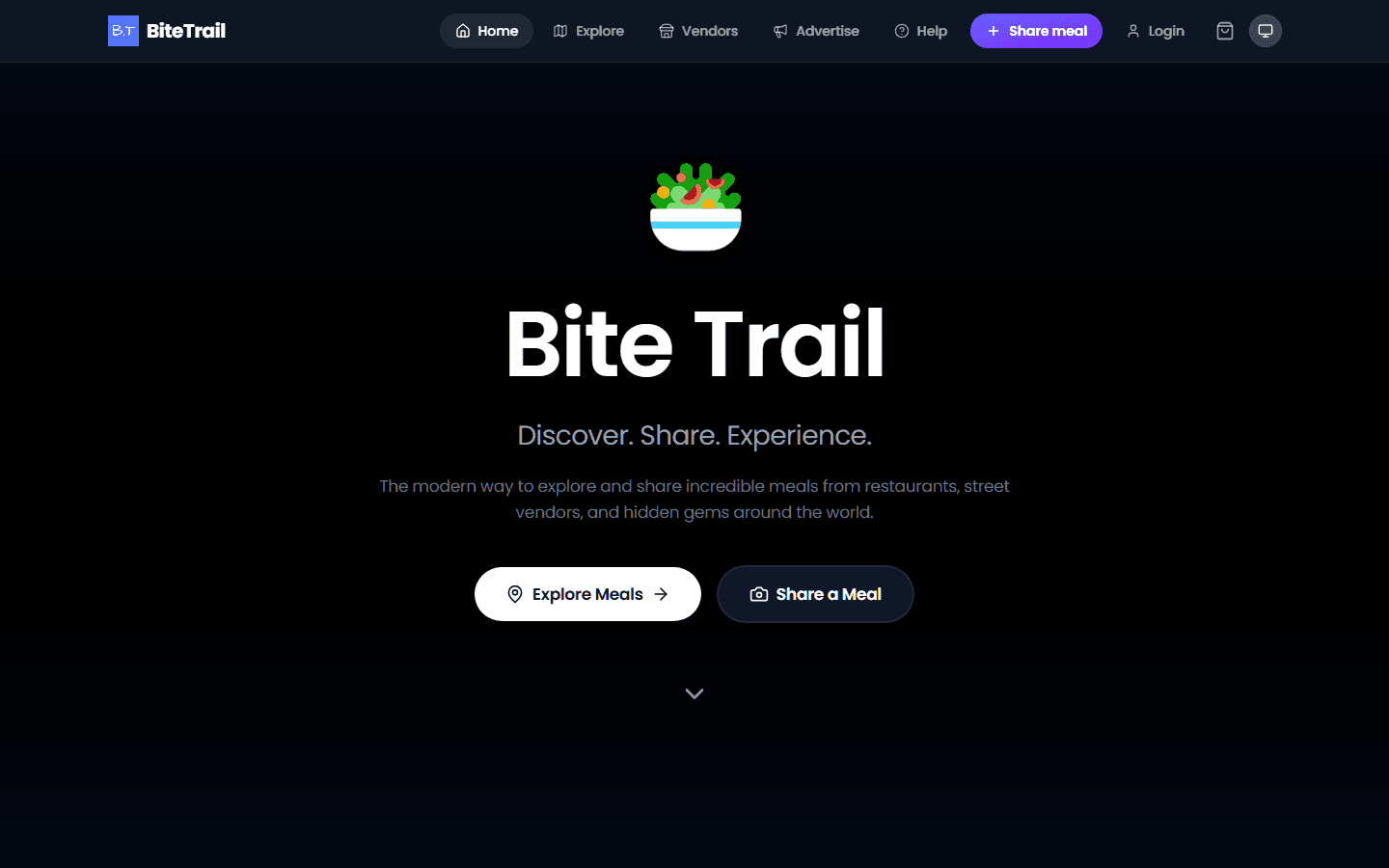 BiteTrail homepage
